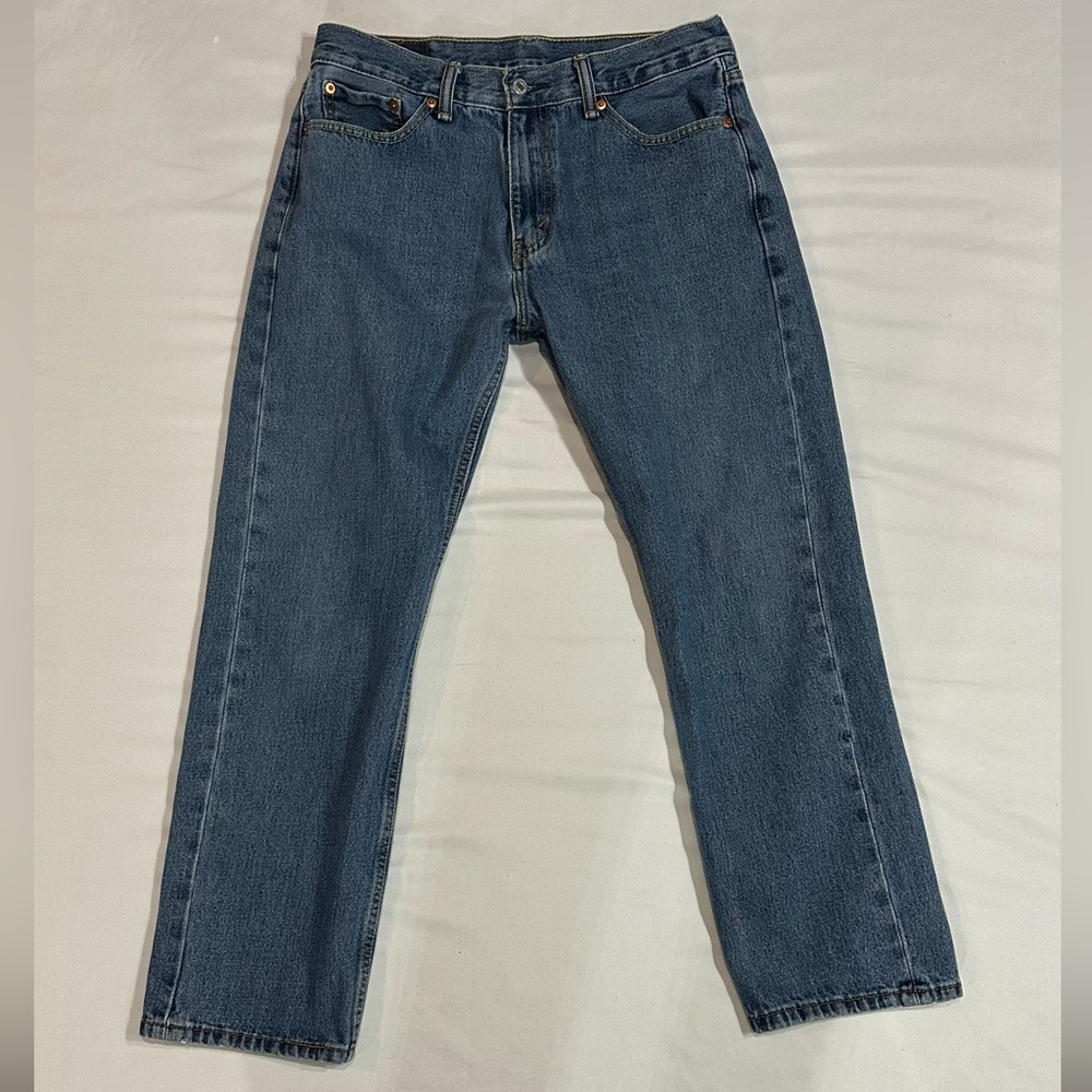 505 Levi's Blue Straight Jeans Classic Denim